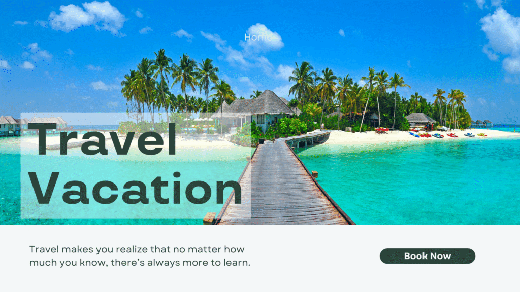 Blue Modern Travel Vacation Blog Banner